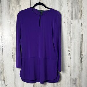 Ralph Lauren purple long sleeve tunic top medium
